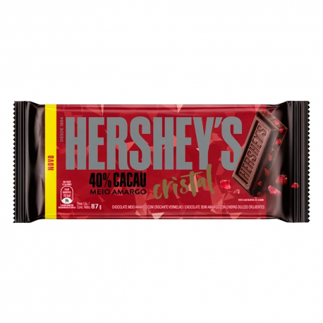 Chocolate Hersheys 40% cacau com cristais 87g